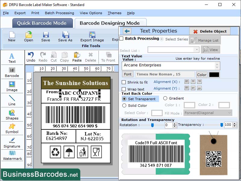 Printable Full ASCII Barcode Software, ASCII Barcode Software for Inventory, Code-39 Barcode Software for Asset Tracking, Retailer ASCII Barcode Making App, ASCII Barcode Tool for Healthcare, Code-39 Barcode Making App, Generate ASCII Barcode