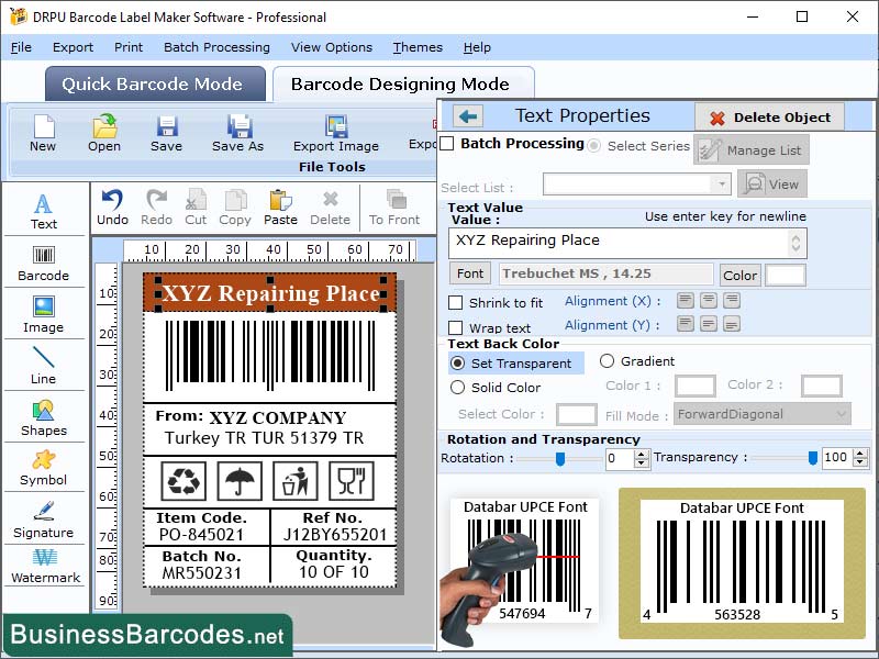 Decoding Databar UPCE Barcode, Scanning Barcode Label Tool, Databar UPCE Barcode Tool, Encoded Product Barcode, Scanning Barcode Technology, Barcode Inventory Tracking, Supply Chain for Barcode, Printing Databar UPCE Barcode, Designed Barcode Label