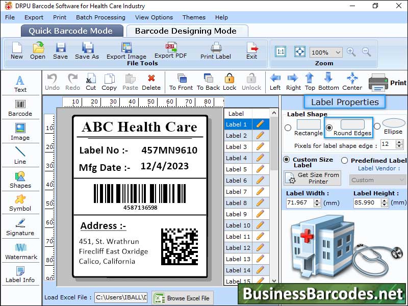 Barcodes for Healthcare Management, Healthcare Barcode Scanner, Barcode Label Designing App, Business Barcodes Label Maker, Professional Barcode Printing Software, Bulk Barcode Maker, Pharmacy Barcodes Maker Application, Windows Label Generator Tool