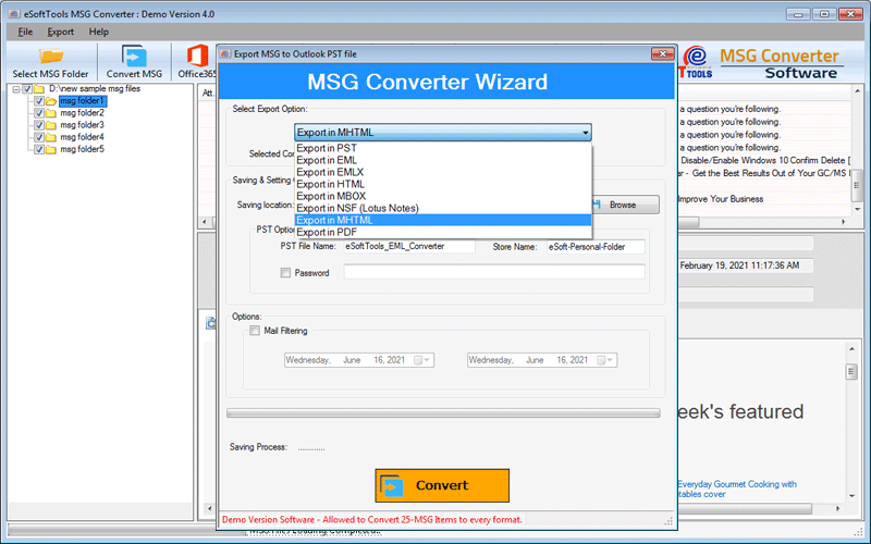 msg converter, convert msg files, outlook msg to pst, convert msg to pst, msg converter software