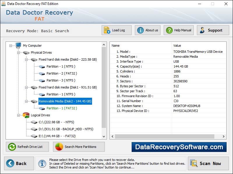 FAT, partition, data, recovery, application, salvage, lost, deleted, corrupted, hard, drive, photos, audio, videos, songs, utility, restores, logically, crashed, IDE, SATA, EIDE, SCSI, disk, software, supports, FAT32, VFAT, FAT16, file, system