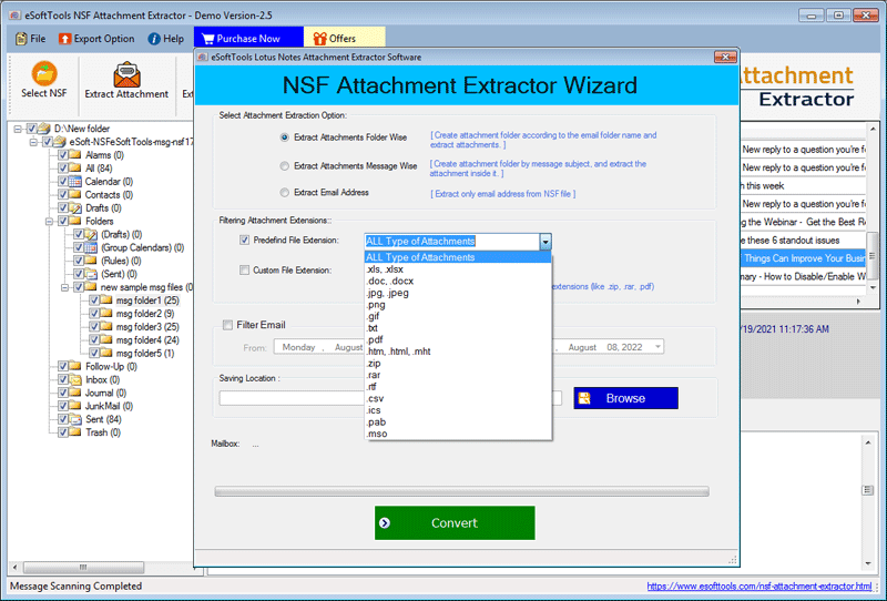 extract attachments from nsf, extract attachments from notes database, nsf attachment extractor
