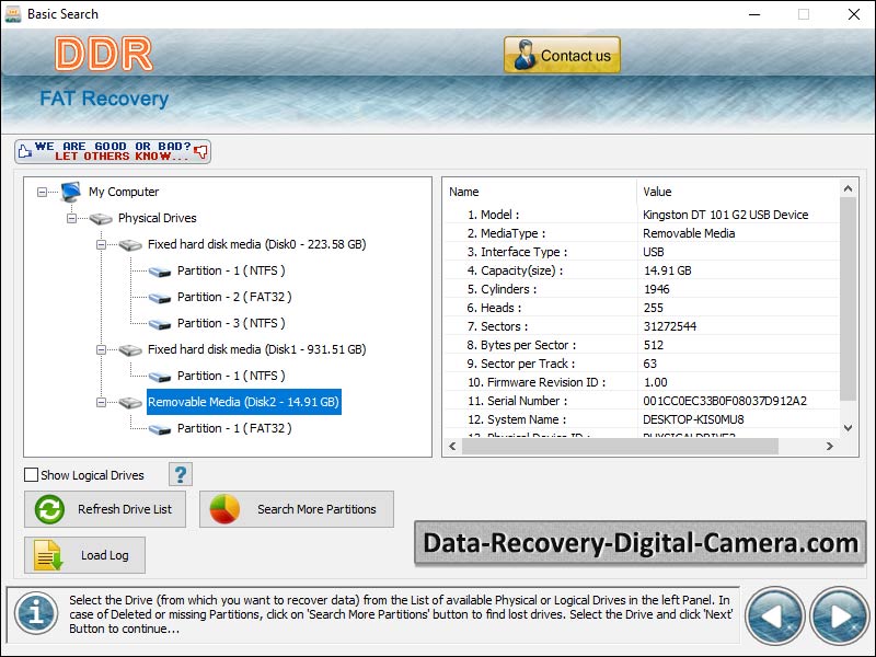 Free, Download, professional, FAT, Data, Recovery, software, salvage, missing, inaccessible, multimedia, files, folders, photographs, images, audio, videos, damaged, Hard, disk, storage, device, restore, directories, original, format