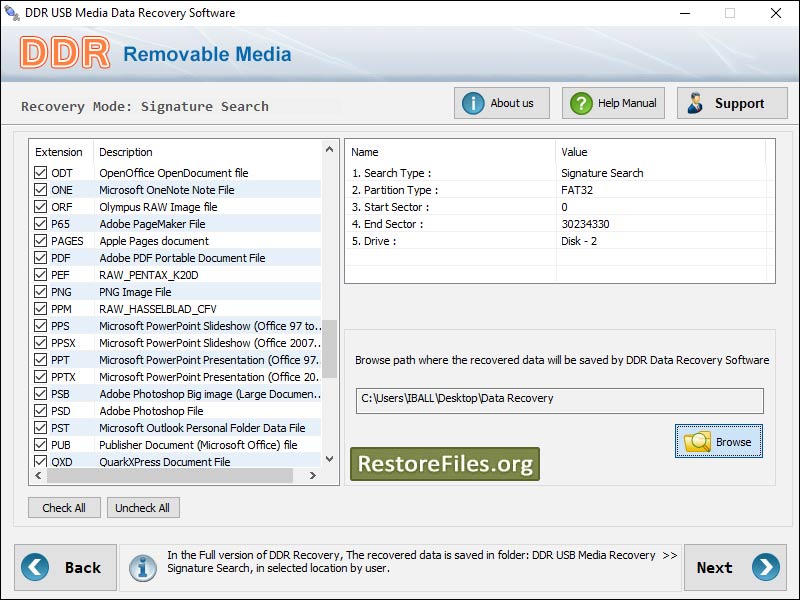 Rescue corrupted digital media data, files restoration application, advance data retrieval utility, restore deleted digital data, USB storage device recovery application, digital media recovery program, advance data recovery software