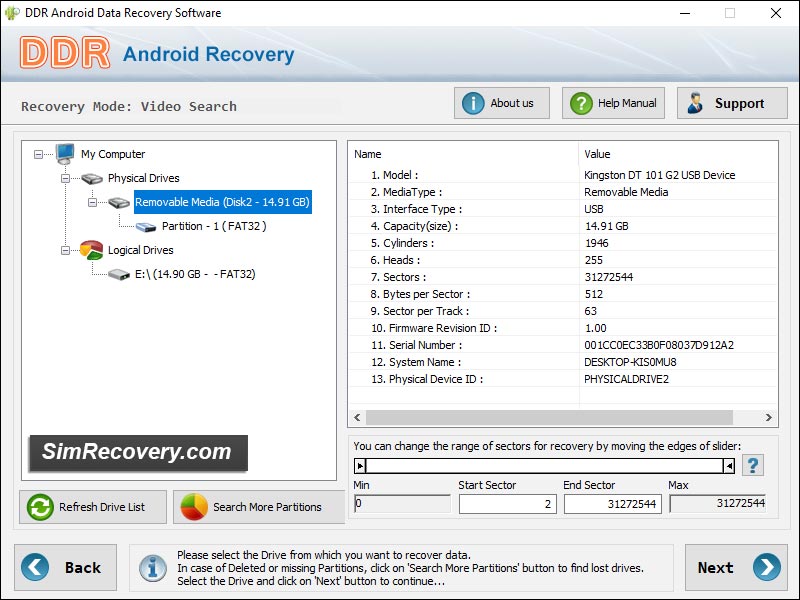 Free, download, advance, version, android, data, recovery, software, restore, regain, lost, missing, files, folders, program, supports, Windows, platform, perform, deep, scanning, technique, generate, preview, delete, images, pictures, audio, videos