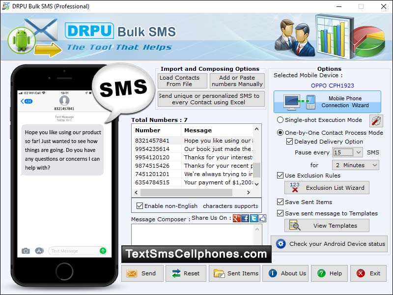 Free text message software, Text SMS cell phones, Send group messages, broadcast free sms, Bulk sms software, group text message tool, free messaging tool, forward group text sms from computer, bulk free sms software, send cell phone message