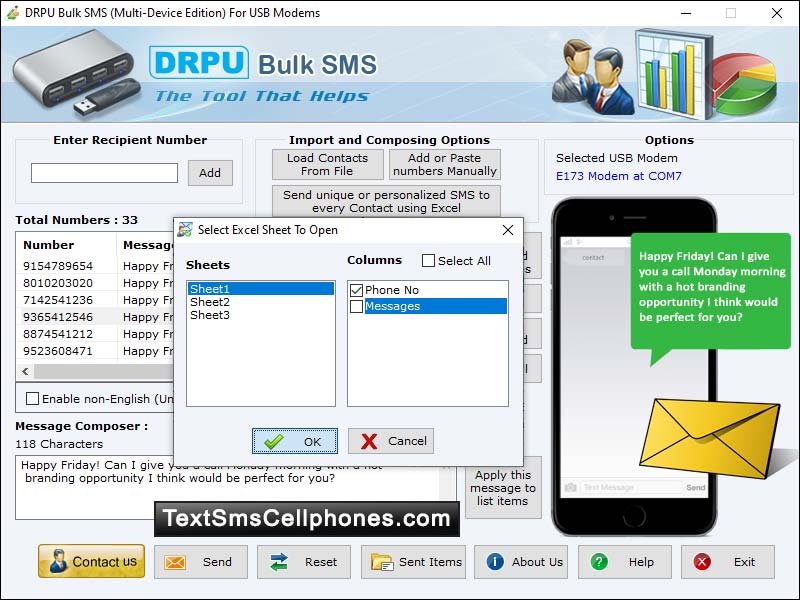 USB modem sms sending utility, text sending application, transmit free messages, bulk sms utility, excellent text messaging software, free sms software, mass message sending software, unlimited sms composing tool, compose text sms