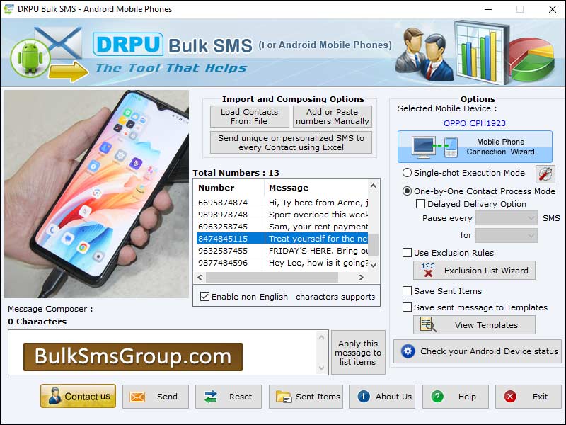 Mass messaging application, android mobile text messaging software, job notification alert program, bulk text messaging application, global broadcasting software, mass mobile messaging utility, worldwide messaging solution