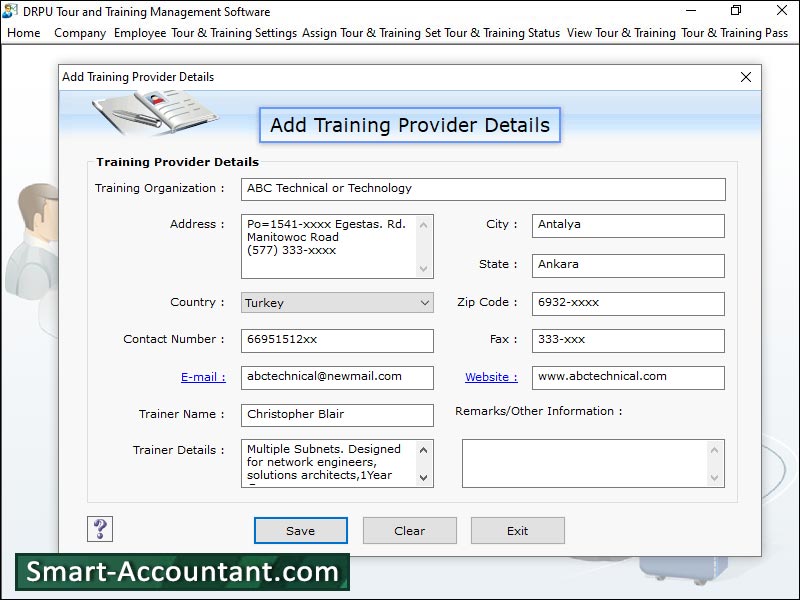Program, schedule, generates, computerized, formal, reports, travel, planning, utility, plan, organization, software, maintain, multiple, company, records, tool, handles, employees, tour, training, activities, requirements, needs