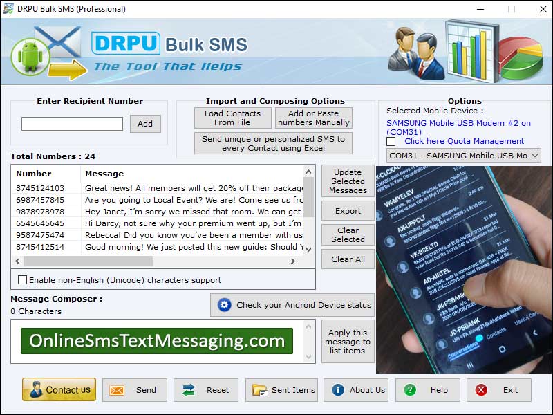 Download, Online, Text, Messaging, application, text, message, SMS, compose, send, save, universities, banks, computer, mobile, GSM, windows, numbers, tool, pc, system, reminder, events,  device, interview, news, national, international