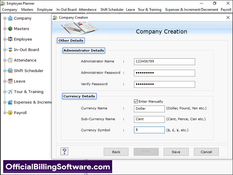 Modern employee task scheduler tool, latest work planning utility, staff activity planner, records employee payroll information, magnificent work planner, best shift scheduling application, records staff salary details, maintains staff in out details