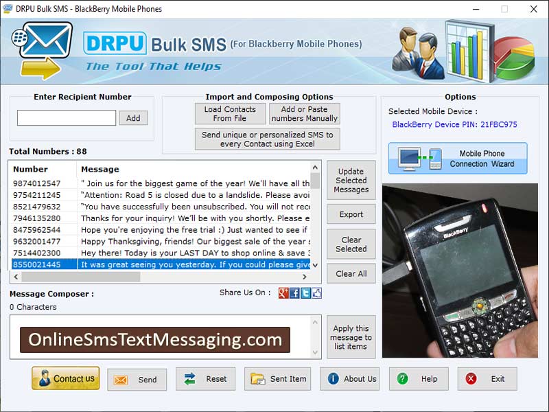 Bulk, SMS, sender, application, deliver, multiple, text, messages, business, notification, weather, forecast, emergency, information, news, job, alerts, global, international, mobile, audience, user, subscriber, PC, blackberry, smart, phone