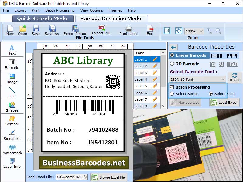 Barcode for Packaging Industry utility, barcode generator software, design printable barcodes tags, download barcode generator utility, generate printable coupons, barcode labeling program, 2D barcode label tool, generate coupons for books
