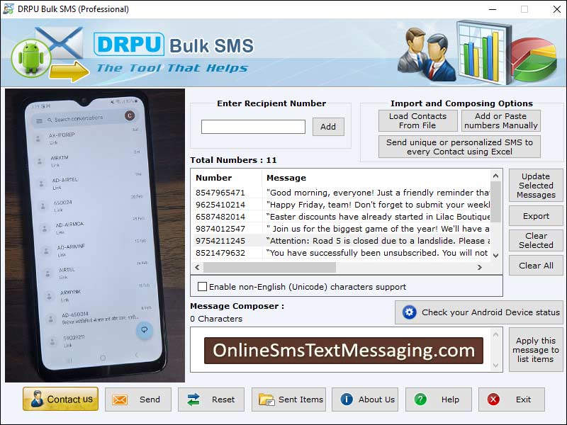 GSM, SMS, text, compose, deliver, multiple, alert, message, group, internet, mobile, program, phonebook, international, software, phone, transmit, Windows, application, broadcast, forward, send, invitation, unlimited, marketing, tool, notification