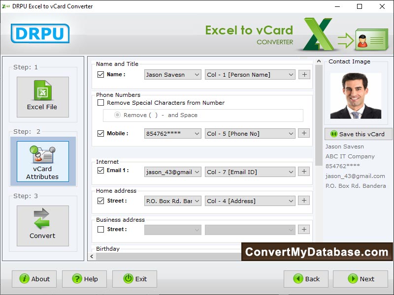 Multiple, contact, number, list, data, convert, tool, software, export, excel, spreadsheet, computer, PC, exchange, program, utility, migrate, bulk, unlimited, details, information, vCard, .VCF, file, formats, change, social, networking, application
