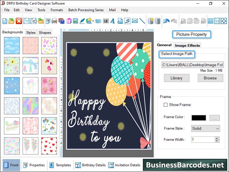 Free, download, birthday, greeting, cards, maker, software, program, application, make, design, generate, photos, images, wallpapers, photographs, card, generator, utility, tool, create, customized, printable, multiple, type, shapes, fonts