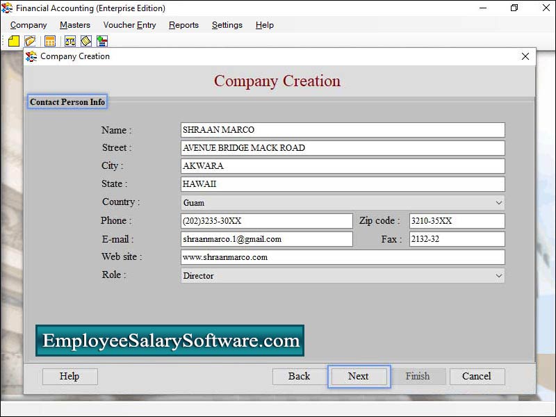 Business organizer application, advance accounts management utility, manage multiple company database, financial accounting software, advance book keeping application, maintain account information, generate business transaction report