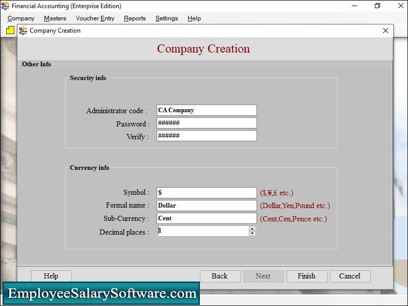 Employee salary software, financial accounting utility, accounting data management program, manage enterprise data, purchase order management tool, maintain company records, innovative business management tool