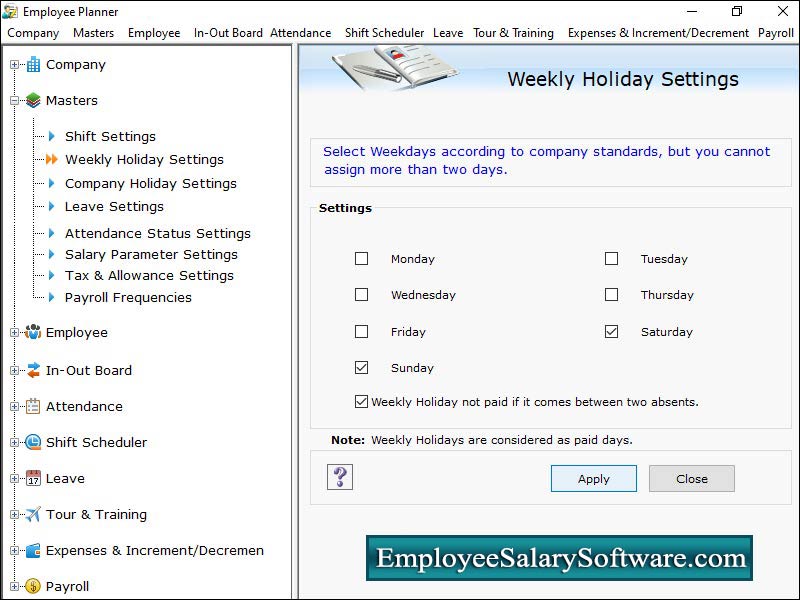 Employee, scheduling, program, records, ID, department, company, task, staff, company, result, payroll, slip, time, organization, designation, leave, details, working, office, time, personnel, working, holiday, leave, tour, travel, attendance, track,
