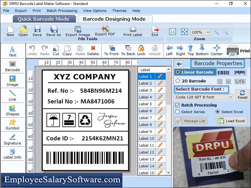 Professional, card, generating, software, utility, develop, security, guard, travel, agent, ID, proof, label, producer, application, uses, size, shape, color, line, text, ellipse, arc, objects, creating, customized,  badge, private, company