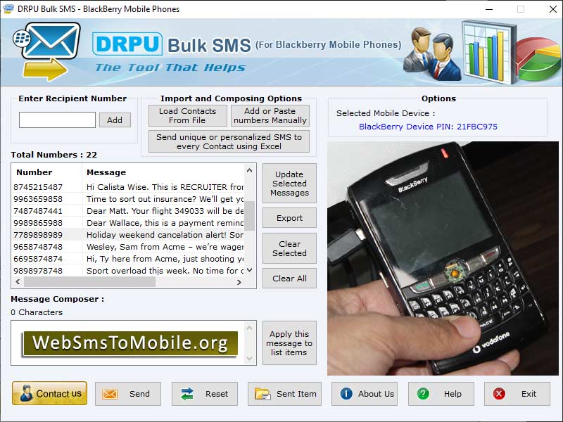 Advance, download, Blackberry, mobile, text, messages, delivery, application, send, bulk, SMS, group, alerts, utility, communicate, contact, compose, internet, broadcasting, advertising, marketing, business, promote, products, phones, professional