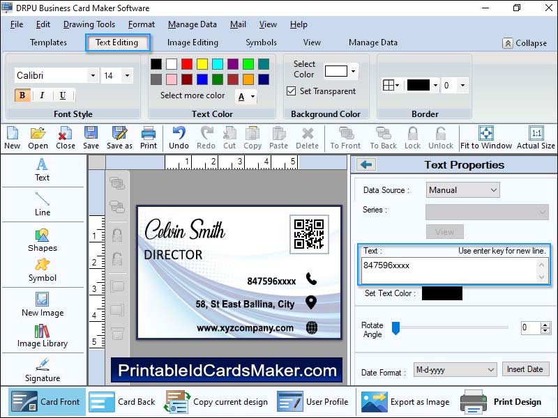 Printable, business, cards, maker, application, generates colorful, organization, visiting, designer, program, stylish, professional, shapes, sizes, commercial, image, creating, objects, Windows, operating, system, laptop