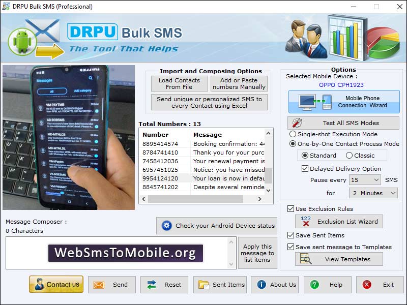 Text messaging tool, bulk notification dispatching utility, transmit price alerts, send bulk seasonal greetings, business text messaging software, dispatch emergency alerts, deliver personalized messages, SMS broadcasting application