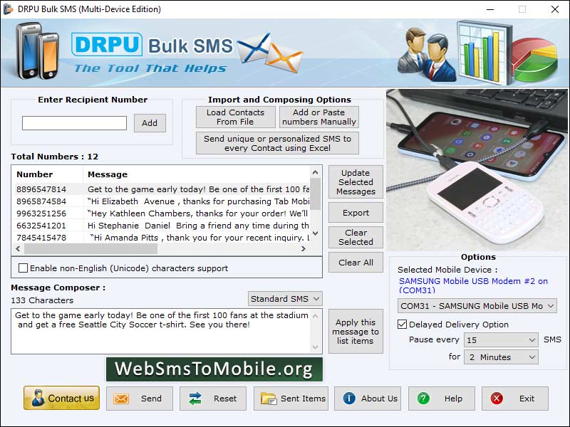 Mobile, Bulk, Sms, Software, deliver, multiple, text, national, international, cell, phone, network, compose, reminder, notification, alert, PC, GSM, device, send, promotional, personalized, advertisement, broadcast, single, message, globally