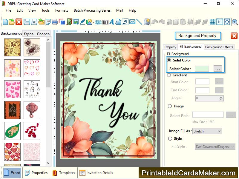 Printable, Greeting, Card, Maker, software, create, birthday, wishing, sequential, random, constant, generate, multiple, invitation, line, text, pencil, rectangle, ellipse, star, object, design, anniversary, shape, size, color, font