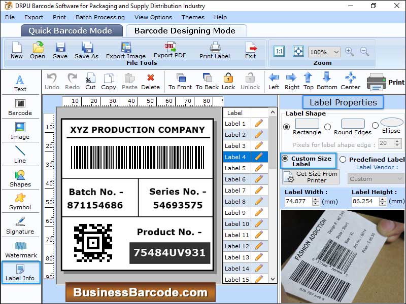 Download Packaging Barcode Labels program, Barcode label maker software, label barcode software, Barcode generator tool, Barcode labeling application, Download barcode labeling software, generate printable industrial tags