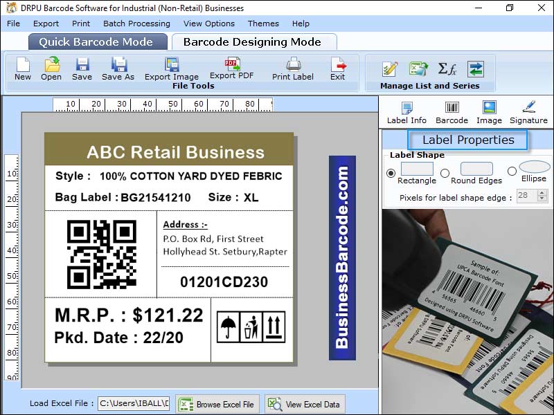 Manufacturing barcode maker tool, barcode label designer, design customized coupons, product label creator, price stickers creator, design customized product tags, label maker utility, make impressive barcode images, product tags maker