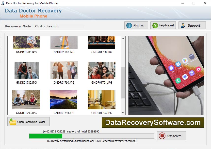 Mobile phone data revival tool, cell phone image recovery software, restore deleted data from mobiles, recover mobile phone contacts, mobile phone photograph restoration application, cell phone file retrieval program, data recovery utility