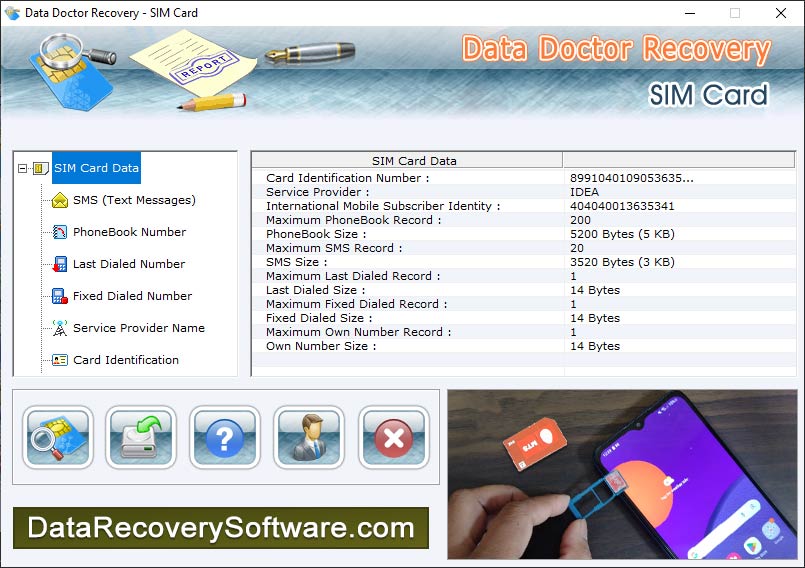 SIM, card, data, recovery, software, restore, missing, erased, corrupted, phonebook, directory, SMS, contact, numbers, GSM, CDMA, mobile, cell, phone, application, retrieve, lost, deleted, inbox, draft, outbox, sent, received, items, recover, message