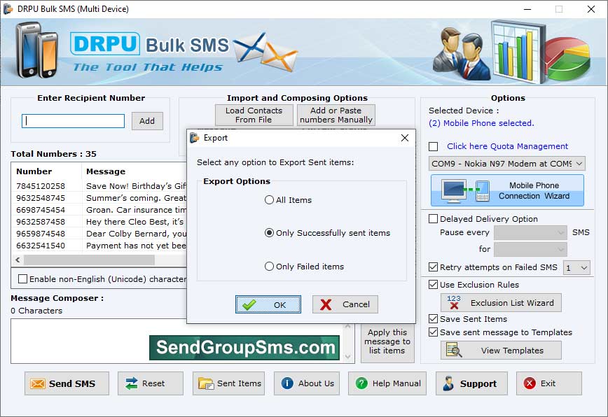 Bulk SMS delivering application, send mass text messages, online messaging software, GSM mobile SMS transmitting program, deliver unlimited text messages, text messages dispatching utility, mobile SMS forwarding tool, depart free text messages