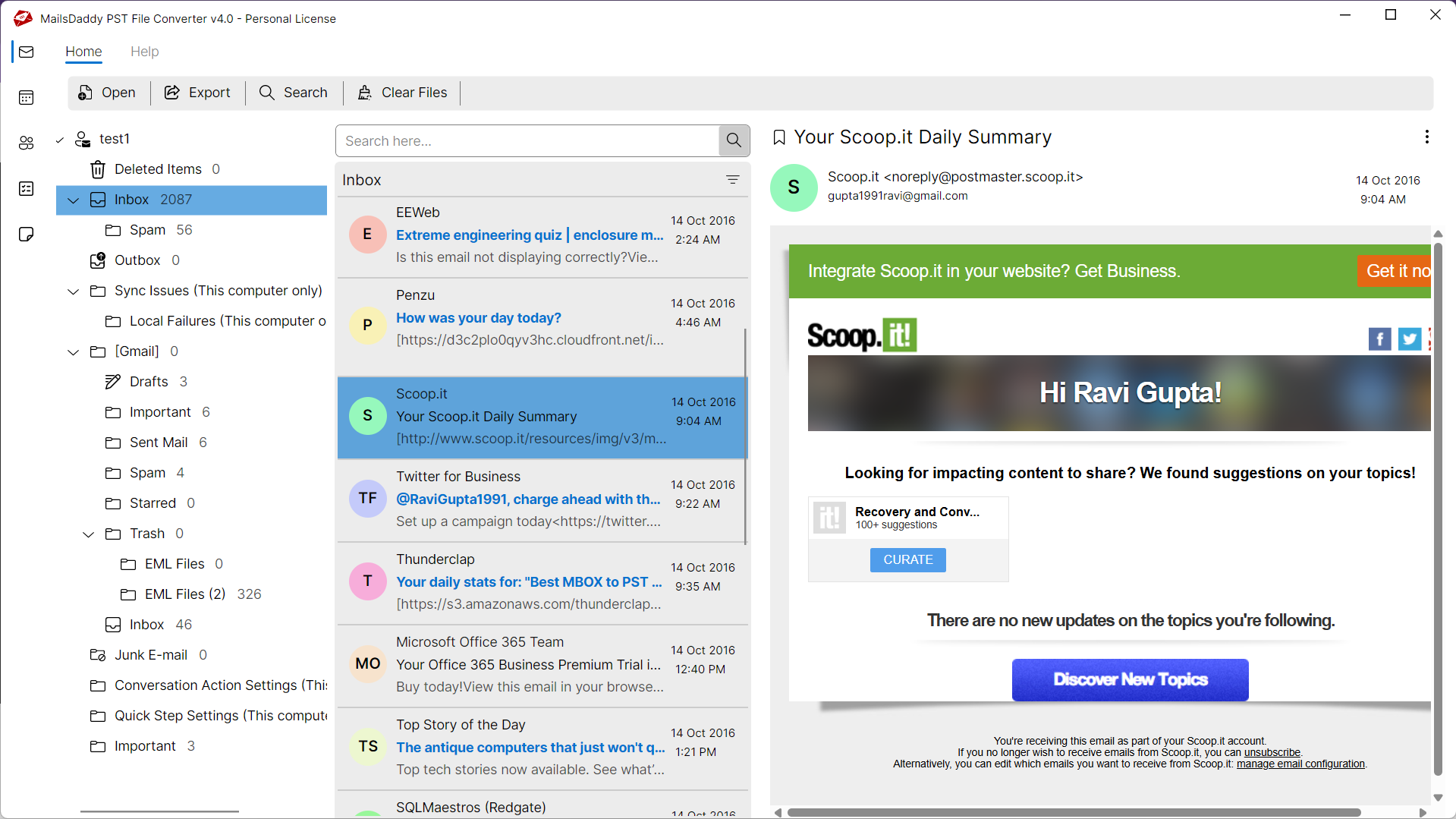 MailsDaddy PST File Converter